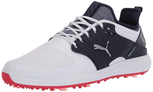 PUMA Herren Ignite Pwradapt Caged Golfschuhe, White Silver Peacoat, 46.5 EU von PUMA