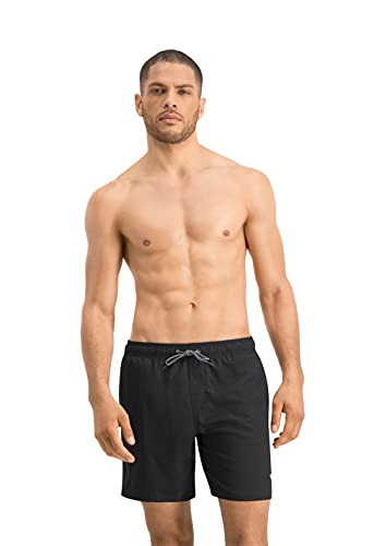 PUMA Herren Mittellange Badehose Â€“ Sichtbarer Kordelzug Badebekleidung, Schwarz, S EU von PUMA