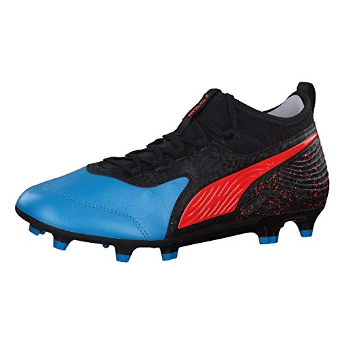 PUMA Herren ONE 19.3 FG/AG Fußballschuhe, Bleu Azur-Red Blast-Black von PUMA