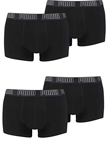 PUMA Herren Shortboxer Basic Unterhosen 4er Pack 521025001 (Black (001), M) von PUMA