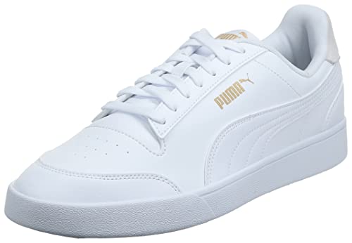 PUMA Herren Shuffle Sneaker, Weiß-Weiß-Team-Gold, 44.5 EU von PUMA