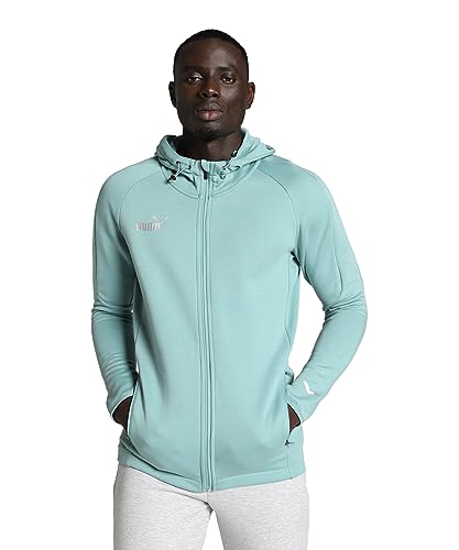 PUMA Herren Teamfinish Casuals Hooded JKT Sweatshirt, Blau (Mineral Blue), M von PUMA