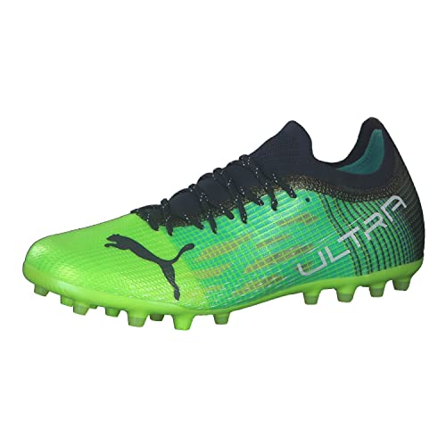 PUMA Herren Ultra 1.3 MG Fussballschuh, Green Glare-Elektro Aqua-Spellbound, 44.5 EU von PUMA