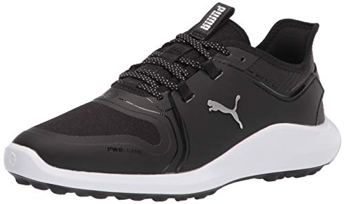 PUMA Herren Ignite Fasten8 Golfschuh, Black Silver Weiß, 43 EU Weit von PUMA