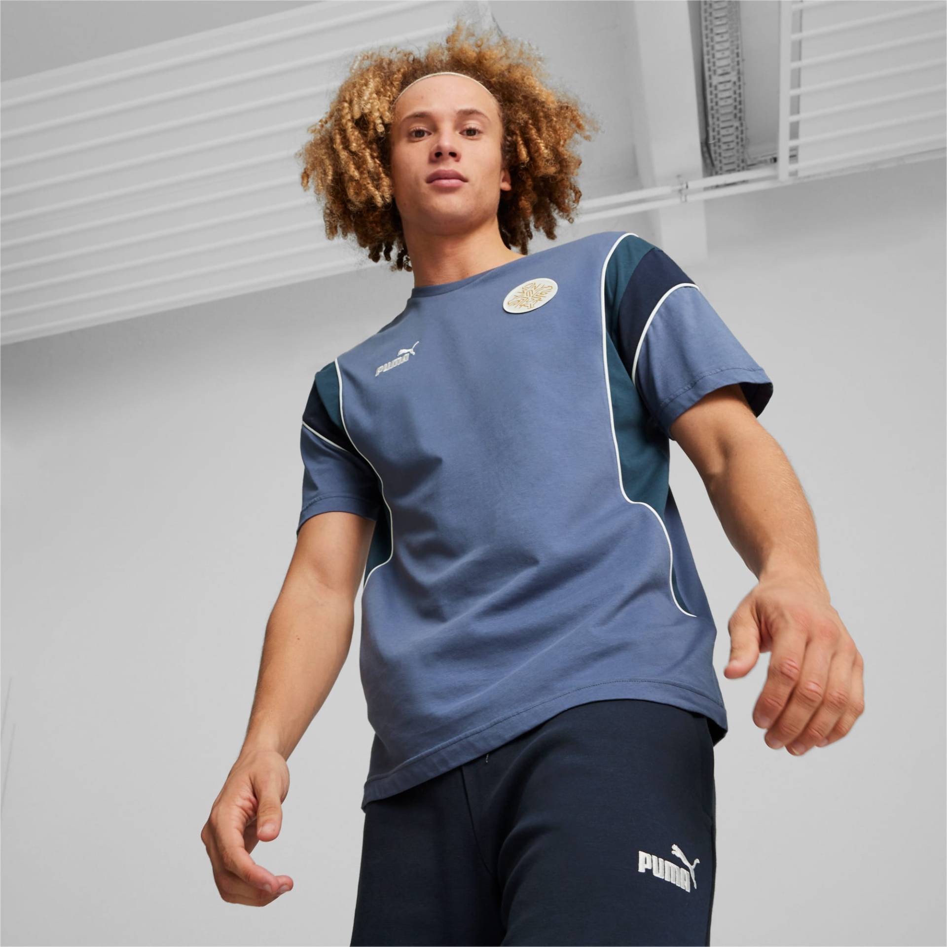 PUMA Island FtblArchive T-Shirt Herren, Blau, Größe: L, Kleidung von PUMA