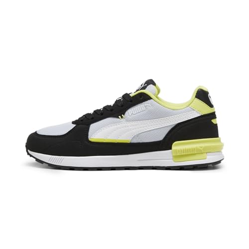 PUMA Jugendliche Graviton Sneaker 35.5Silver Mist White Black Lime Sheen Gray von PUMA