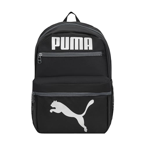 PUMA Unisex-Kinder Evercat Meridian Backpack Rucksäcke, schwarz/Silber, Einheitsgröße von PUMA