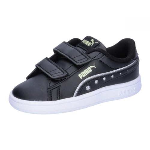 Puma Unisex Kids Puma Smash 3.0 Dance Party V Inf Sneakers, Puma Black-Puma Silver-Green Illusion, 20 EU von PUMA