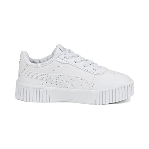 PUMA Carina 2.0 AC Sneakers Babys, White-White-Silver, 27 EU von PUMA