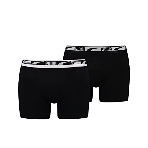 PUMA Herren Multi Logo Boxer, Black, M (2er Pack) von PUMA