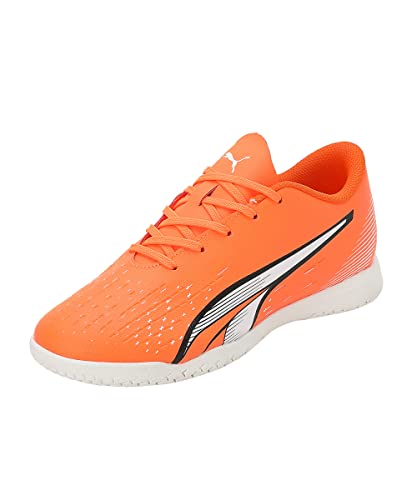 PUMA Play It Jr Fussballschuh, Ultra Orange White Blue Glimmer, 32 EU von PUMA