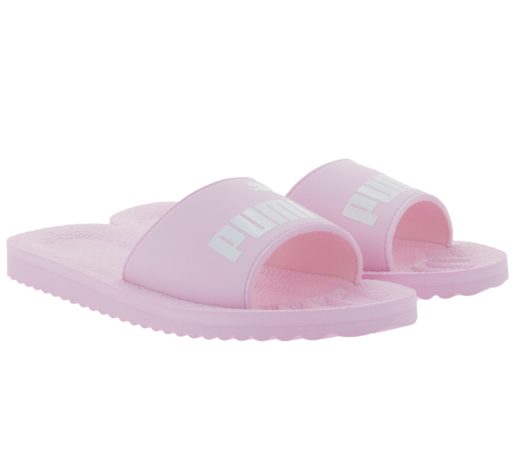 PUMA Purecat Bade-Latschen für Damen und Herren Sommer-Schlappen mit EVA-Sohle 360262 16 Rosa/Weiß von PUMA