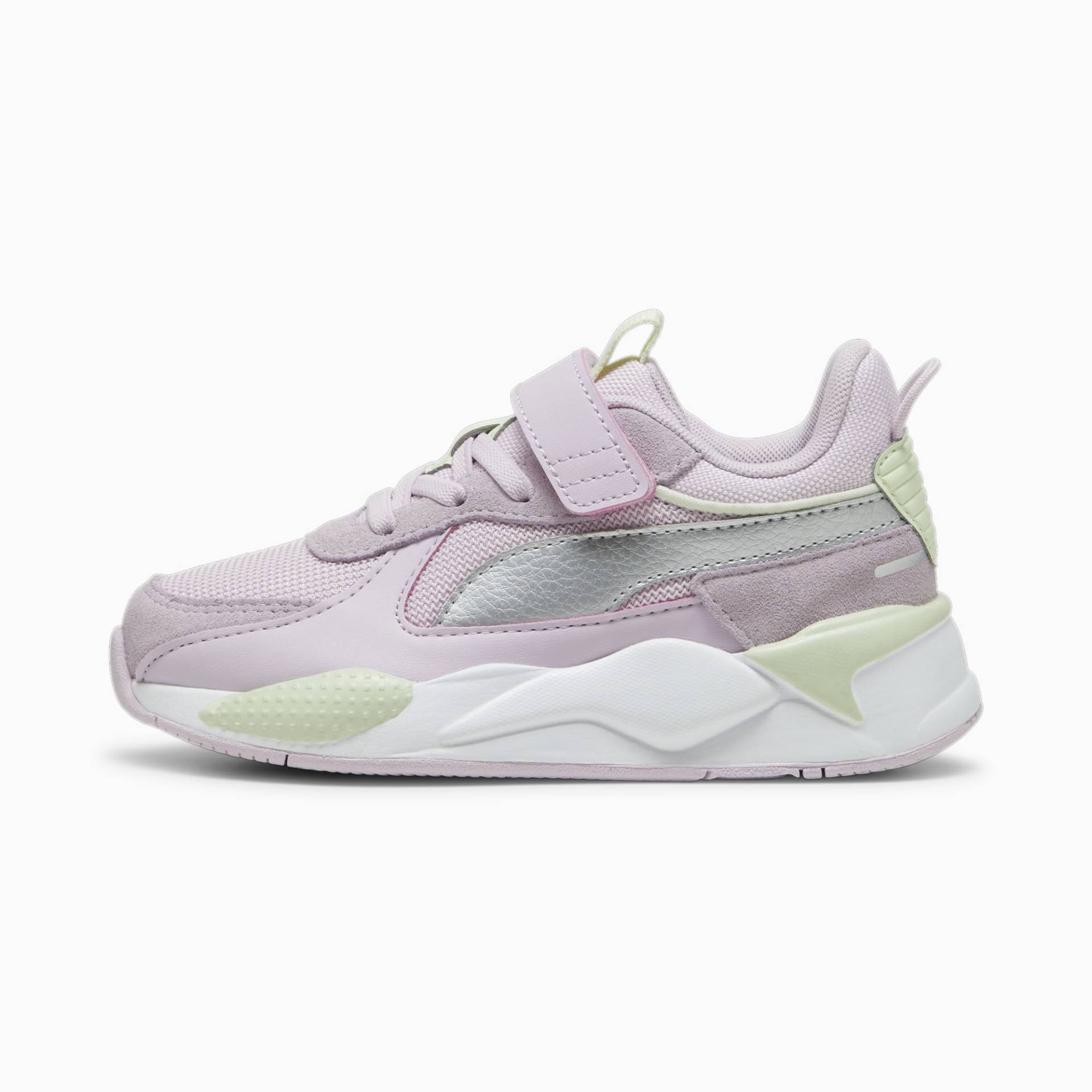 PUMA RS-X Metallic Alternative Closure+ Sneakers für Kinder Schuhe, Lila/Silber, Größe: 35, Schuhe von PUMA