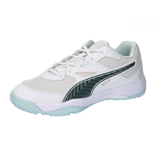 PUMA Unisex Kinder Solarflash Jr Ii Indoor-Pumps, Puma White Nitro Blue Shadow Gray, 28 EU von PUMA