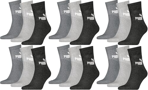 PUMA Short Crew Elements Sportsocken im 18P 43-46, Grey Melange PUMA Short Crew Elements Sportsocken im 18P 43-46, Grey Melange von PUMA