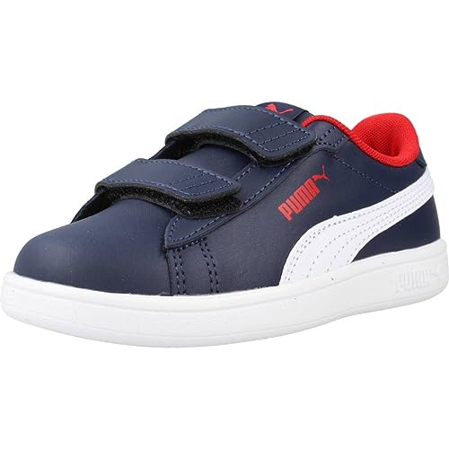 PUMA Smash 3.0 L V PS Sneaker, Navy White-for All TIME RED, 31 EU von PUMA