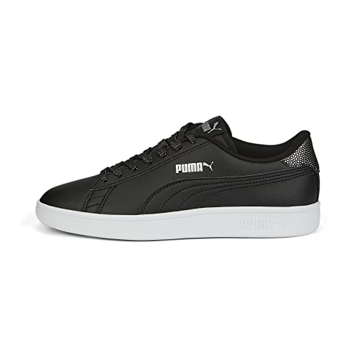 PUMA Smash v2 Metallics Jr Sneaker, Black Silver, 36 EU von PUMA