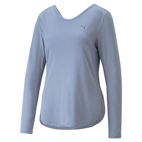 PUMA Studio Yogini Lite Damen Trainings-T-Shirt Langarm, Filtered Ash Gray, S von PUMA