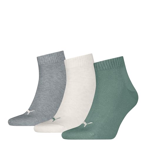 PUMA Unisex 701230337 Quarter Sock, Green/Grey, 35-38 (3er Pack) PUMA Unisex 701230337 Quarter Sock, Green/Grey, 35-38 (3er Pack) von PUMA