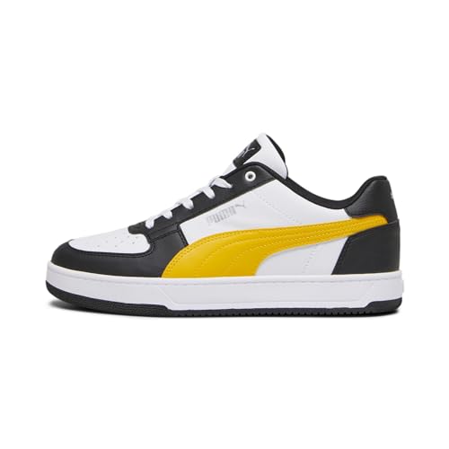 PUMA Unisex Caven 2.0 Sneaker, White Yellow Sizzle Black Silver, 40.5 EU von PUMA