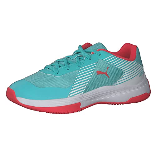 PUMA Varion Jr Hallenturnschuh, Elektro Aqua Sunblaze Puma White, 28 von PUMA