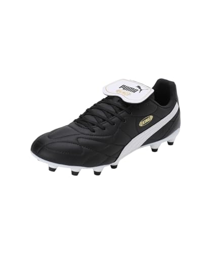 PUMA Unisex King Top Fg/Ag Fußballschuhe, Puma Black Puma White Puma Gold, 39 EU von PUMA