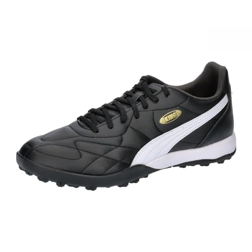 PUMA Unisex King Top Tt Fußballschuhe, Puma Black Puma White Puma Gold, 40 EU von PUMA