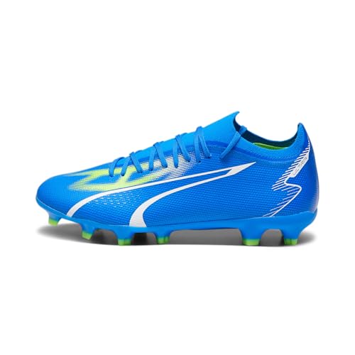 PUMA Unisex Match Fg/Ag Fussballschuh, Ultra Blue White Pro Green, 47 EU von PUMA