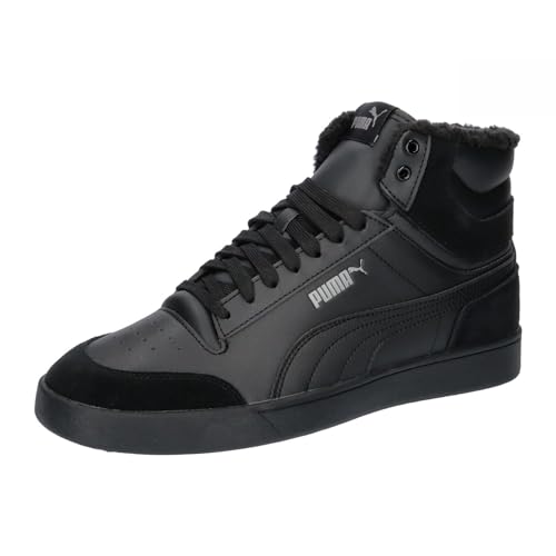 PUMA Unisex Shuffle Mid Fur Sneaker, Schwarz (Puma Black Puma Black Steel Gray), 38 EU von PUMA