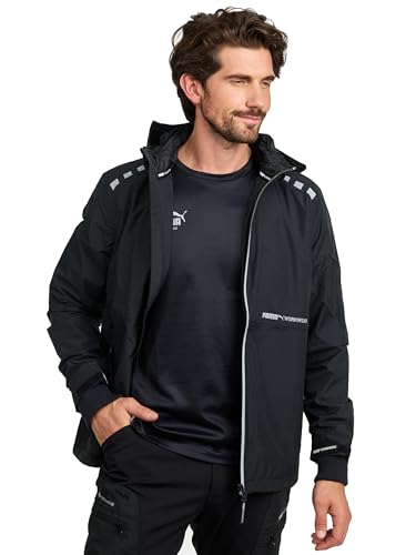 PUMA Workwear Essentials - Premium Regenjacke für Damen und Herren, robuste Allwetterjacke für den Outdoor-Einsatz - für Handwerk, Bauarbeit und Landwirtschaft, Größe: XL von PUMA