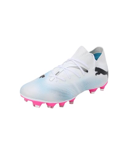 Puma Women Future 7 Match Fg/Ag Wn'S Soccer Shoes, Puma White-Puma Black-Poison Pink, 41 EU von PUMA