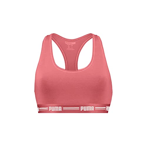 PUMA Women's Iconic Racer Back Top Sports Bra, Heartfelt, L von PUMA