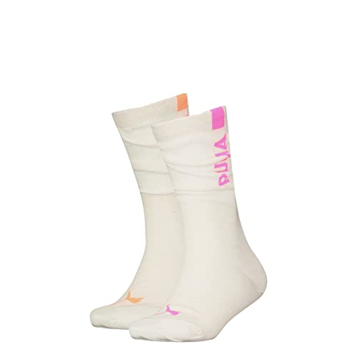 PUMA Women's Slouch Sock Hosiery, Oatmeal/neon, 35/38 von PUMA