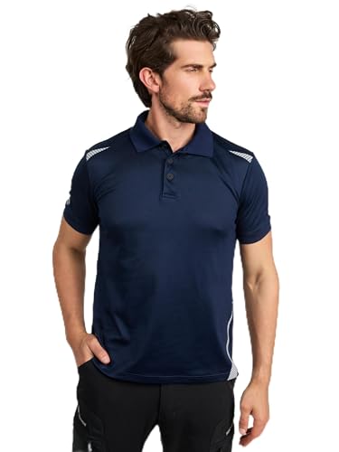 PUMA Workwear Essentials - Premium Arbeitsshirt für Herren, Poloshirt aus robustem Gewebe und Reflektoren - für Handwerk, Bauarbeit und Landwirtschaft, Farbe: Schwarz, Größe: 3XL von PUMA