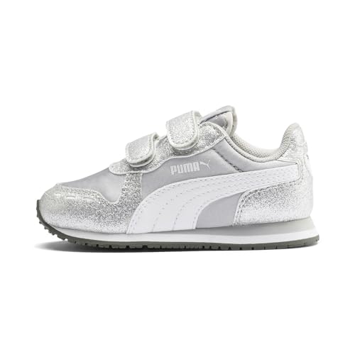 Puma Jungen Unisex Kinder Cabana Racer Glitz V Inf Sneaker, Grau Silver White-Gray Violet 01, 20 EU von PUMA