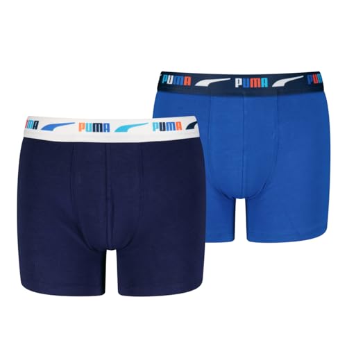 Puma Kinder Boxer Unterwäsche, Blau, 134-140 (2er Pack) von PUMA