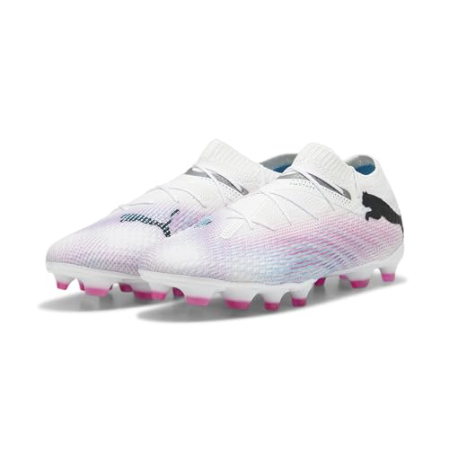 Puma Unisex Adults Future 7 Pro+ Fg/Ag Soccer Shoes, Puma White-Puma Black-Poison Pink, 43 EU von PUMA