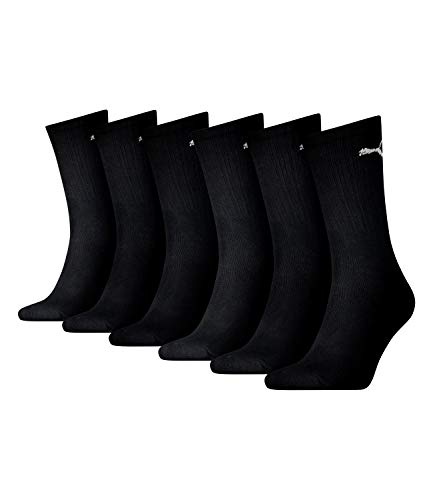 Puma Unisex Sportsocken Cush Crew 6er Pack (47-49, Black) von PUMA