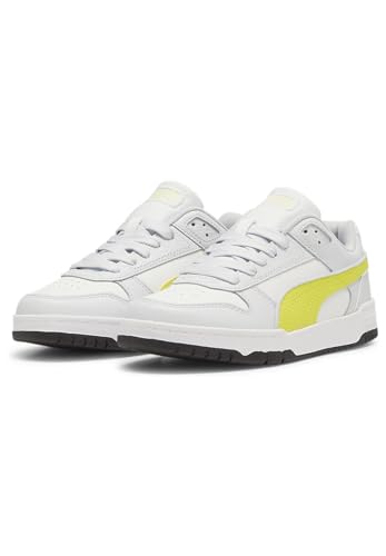 PUMA RBD Game Low JR Sneaker, Silver Mist Lime Sheen Schwarz, 38 EU von PUMA