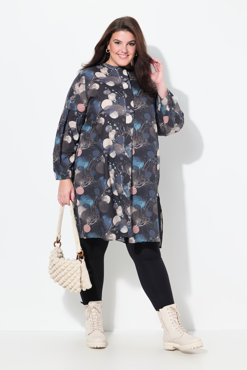 Große Größen Longbluse, Damen, blau, Größe: 50/52, Baumwolle, Ulla Popken Große Größen Longbluse, Damen, blau, Größe: 50/52, Baumwolle, Ulla Popken von PURE