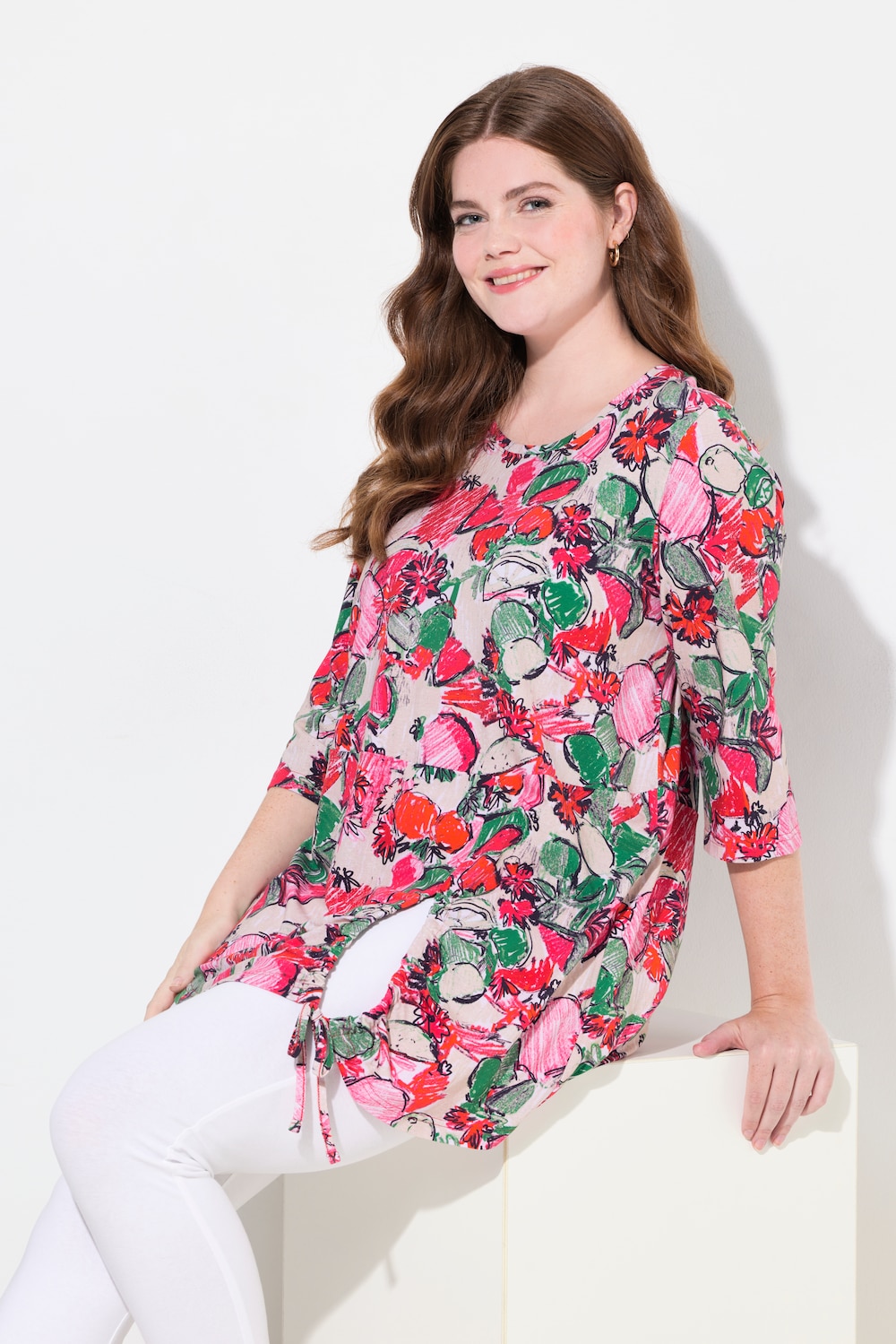 Große Größen Longshirt, Damen, gelb, Größe: 50/52, Baumwolle, Ulla Popken Große Größen Longshirt, Damen, gelb, Größe: 50/52, Baumwolle, Ulla Popken von PURE