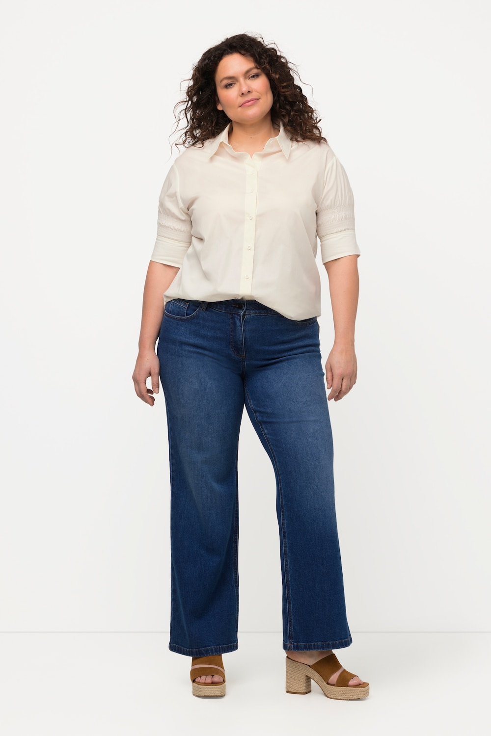 Große Größen Marlenejeans Mary, Damen, blau, Größe: 52, Baumwolle, Ulla Popken Große Größen Marlenejeans Mary, Damen, blau, Größe: 52, Baumwolle, Ulla Popken von PURE