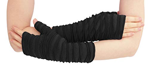 PUREWONDER Damen Armstulpen Handstulpen Nr. 17 Schwarz von PUREWONDER