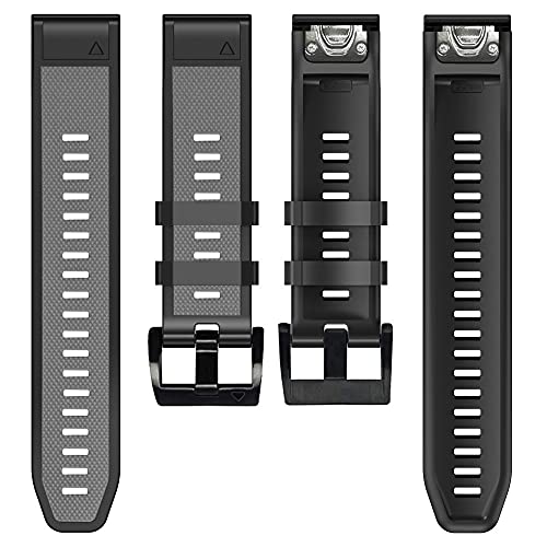 26 22 mm Silikon-Schnellverschluss-Uhrenarmband für Garmin Fenix 7X 7 6 6X Pro 5 5X Plus 3 HR Mk1 Easyfit Armband, For Approach S60 S62, Achat von PURYN