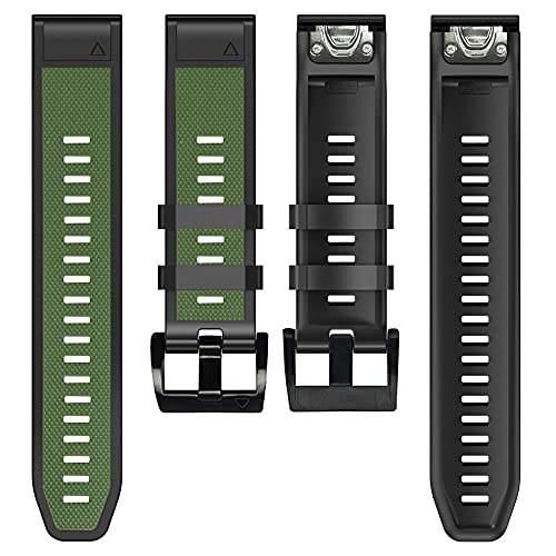 26 22 mm Silikon-Schnellverschluss-Uhrenarmband für Garmin Fenix 7X 7 6 6X Pro 5 5X Plus 3 HR Mk1 Easyfit Armband, For Forerunner 945 935, Achat von PURYN