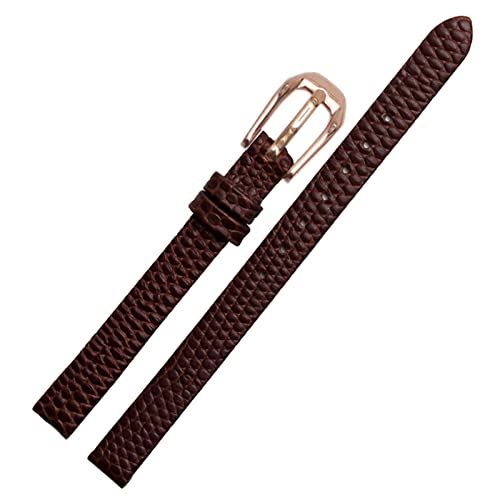 PURYN Ersatzarmband aus Rindsleder mit Eidechsenaufdruck, weiß/rot, ultradünnes Armband, 6, 8, 10, 12, 14, 16 mm, 6 mm, Achat von PURYN