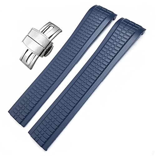 PURYN Farbenfrohe Gummi-Uhrenarmbänder für Patek Philippe 5164A 5167A Aquanaut-Serie, Schmetterlingsschnalle, 21 mm Silikon-Uhrenarmband, Gold Buckle, Achat von PURYN