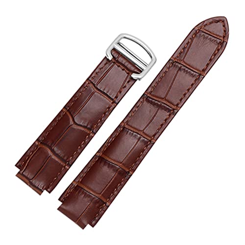 PURYN Für Cartier-Armbänder, hochwertige Farbe, echtes Leder, Faltschließe, Ersatz-Lederarmband, weibliches Armband, 22x14mmGold clasp, Achat von PURYN