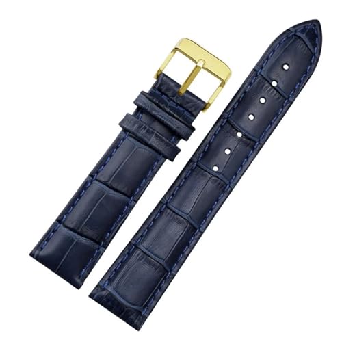 PURYN Uhrenarmband aus echtem Leder, für Damen und Herren, für Citizen Rossini, 12, 14, 16, 18, 19, 20, 21, 22, 23 mm, Blau, 21 mm, Achat von PURYN