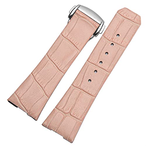 PURYN Uhrenarmband aus echtem Leder für Omega Constellation Double Eagle Serie, Herren und Damen, 17 mm / 23 mm Uhrenarmband, 23mm gold Clasp, Achat von PURYN